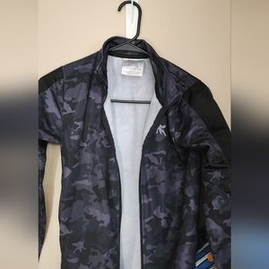 Men's Black and Purple Camouflage Windbreaker